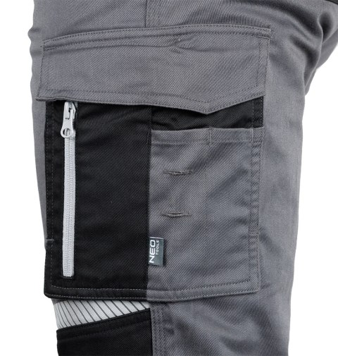 Spodnie robocze Mix&Match, szaro-czarne, rozmiar XXXL