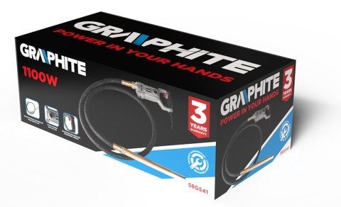 Wibrator do betonu 1100W z buławą 3m