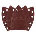 Papiery ścierne na rzep, żelazko 102 x 152 mm, P80, 5 szt., z 11 otworami