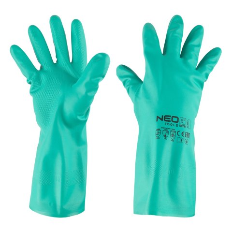 Rękawice chemioodporne, nitrylowe, rozmiar 8