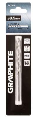 Wiertło do metalu HSS, DIN 338, 8.5 mm