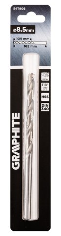 Wiertło do metalu HSS, DIN 340, przedłużane, 8.5 mm