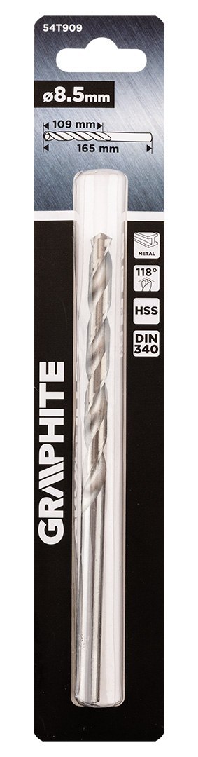 Wiertło do metalu HSS, DIN 340, przedłużane, 8.5 mm