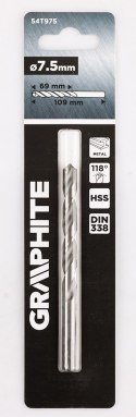 Wiertło do metalu HSS, DIN 338, 7.5 mm