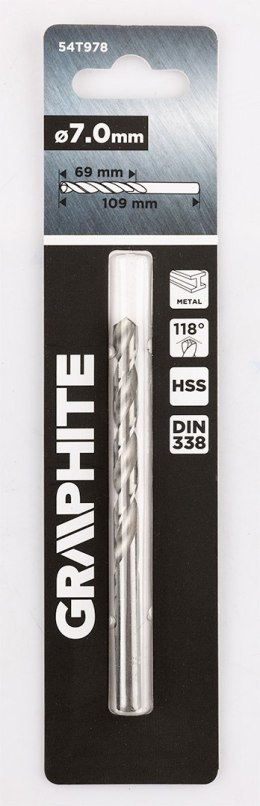 Wiertło do metalu HSS, DIN 338, 7 mm