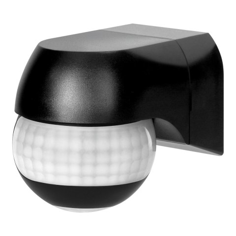 Czujnik ruchu 180° IP44, 800W, max 15m, mini, czarny