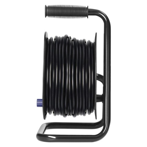 Przedłużacz bębnowy, 4 gniazda 2P+Z, kabel PVC H05VV-F 3x1,5mm?, długość 25m, termik, przesłony torów prądowych