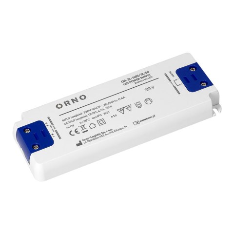 Zasilacz LED płaski, 12V DC, 50W, IP20
