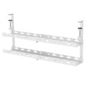 Organizer podbiurkowy na kable Maclean, max. obciążenie 5kg, max. 728mm, 2 poziomy, biały, MC-102 W