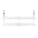 Organizer podbiurkowy na kable Maclean, max. obciążenie 5kg, max. 728mm, 2 poziomy, biały, MC-102 W