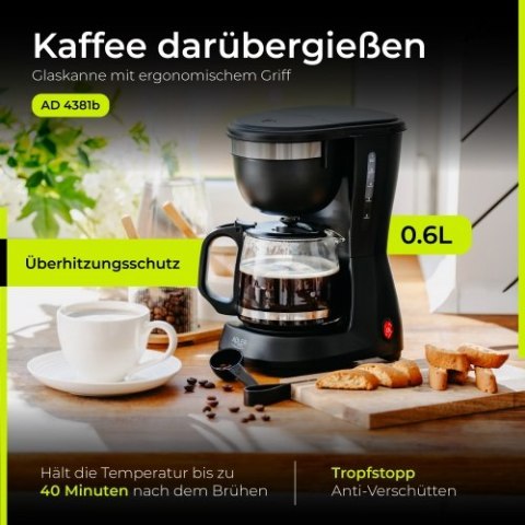 AD 4381 black Ekspres przelewowy 0,6l