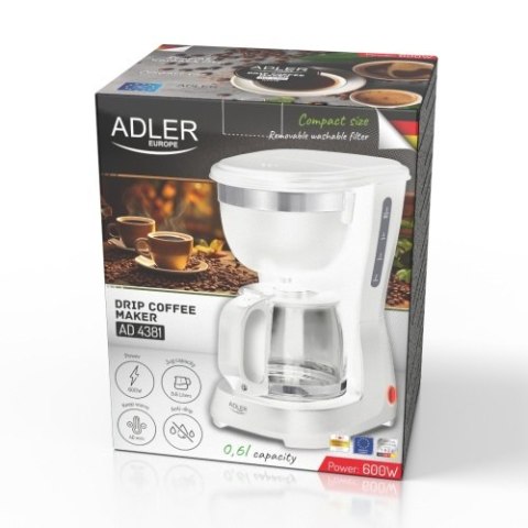 AD 4381 white Ekspres przelewowy 0,6l