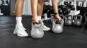 Kettlebell bitumiczny 22 kg szary REBEL ACTIVE