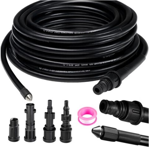 Wąż do czyszczenia rur z adapterem 15m Ruhhy 26132
