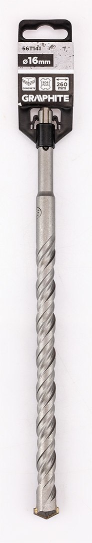 Wiertło do betonu SDS Plus z podwójną spiralą 16 x 260 mm