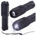 Latarka LED Regulacja Zoom 3 Tryby Świecenia Ładowanie USB Czarna