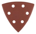 Papiery ścierne delta na rzep 93 x 93 mm, P220, 5 szt., z 6 otworami