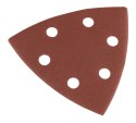 Papiery ścierne delta na rzep 93 x 93 mm, P220, 5 szt., z 6 otworami