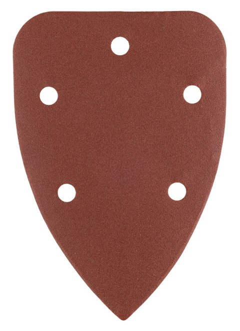 Papiery ścierne żelazko, na rzep 98 x 140 mm, P80, 5 szt., z 5 otworami