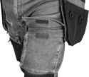 Spodnie robocze DENIM, wzmocnienia Cordura, odpinane kieszenie kaburowe, szare, rozmiar M