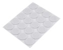 Podkładki filcowe okrągłe samoprzylepne, białe 20 mm, 20 szt.