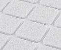 Podkładki filcowe samoprzylepne, białe 20x20 mm, 20 szt.