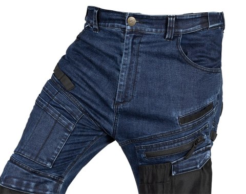 Spodnie robocze DENIM, wzmocnienia Oxford, granatowe, rozmiar M