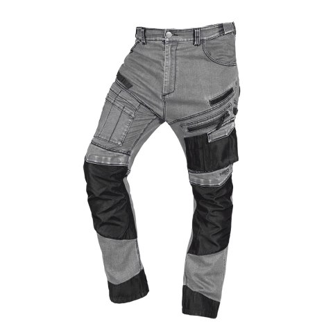 Spodnie robocze DENIM, wzmocnienia Oxford, szare, rozmiar L