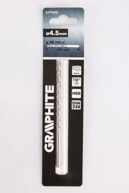 Wiertło do metalu HSS, DIN 340, przedłużane, 4.5 mm