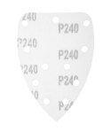 Papiery ścierne na rzep, żelazko 80 x 140 mm, P240, 5 szt., z 11 otworami do 59G336