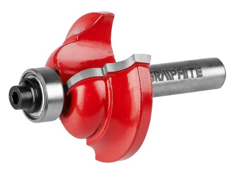Frez kształtowy z łożyskiem, ozdobny, TCT, 31.7 x 12.7 mm, trzpień 6 mm