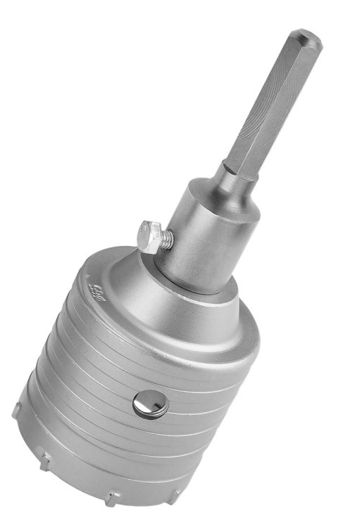 Otwornica widiowa 65 mm z adapterem HEX oraz wiertłem pilotującym