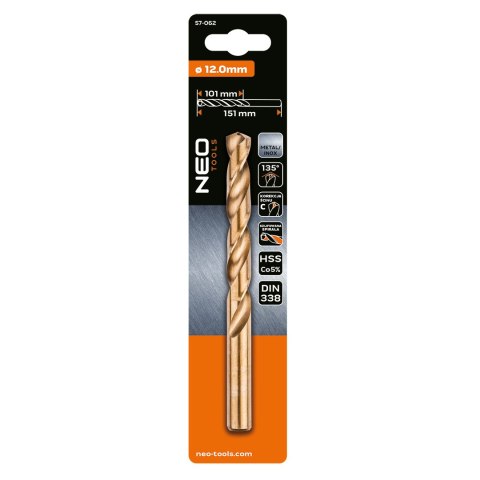 Wiertło do metalu HSS-Co, 12.0 mm
