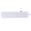 Listwa zasilająca Maclean, przedłużacz 4 gniazda + 3xUSB, 110-240V AC 50/60Hz, 2.1A max 2500W, 1,5m, biała,MCE392 W