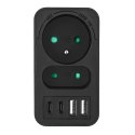 Gniazdko prądowe x2 + 4xUSB Maclean, rozgałęźnik z 2 gniazdami, 2xUSB A, 2xUSB C PD 20W, 1x16A + 1x6A, MCE249 F/B