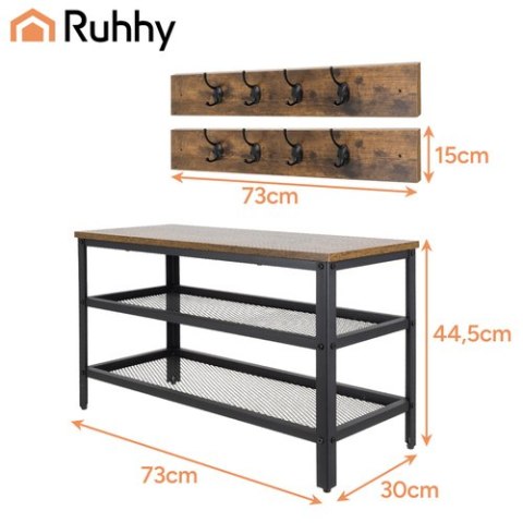 Regał na buty z wieszakiem 73cm Ruhhy 27037