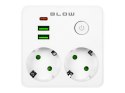 98-611# Rozgałęźnik r-20 pr 2-gniazda + 2usb + usb-c białe