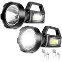 Latarka Turystyczna Robocza Reflektor LED 4 Tryby Powerbank