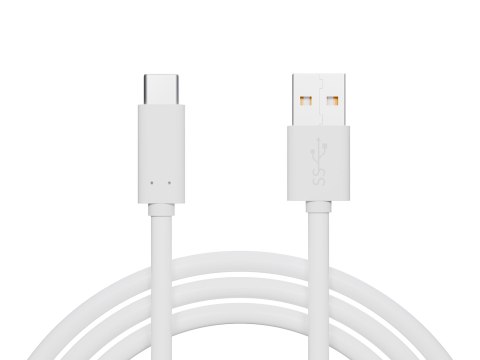66-178# Przyłącze usb 3.0 a - usb-c 2m białe zawieszka