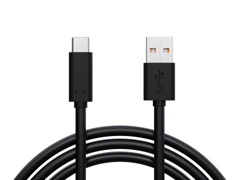 66-181# Przyłącze usb 3.0 a - usb-c 2m czarne zawieszka