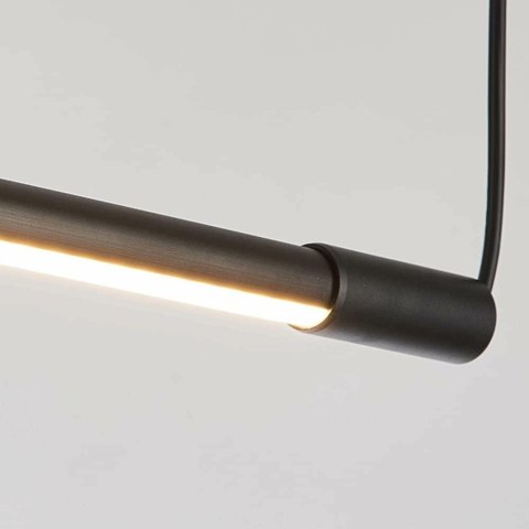 ZD180 Lampa led wisząca 2 tuby czarna