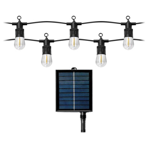 Solarna girlanda oświetleniowa 10 m, 10 x LED Filament