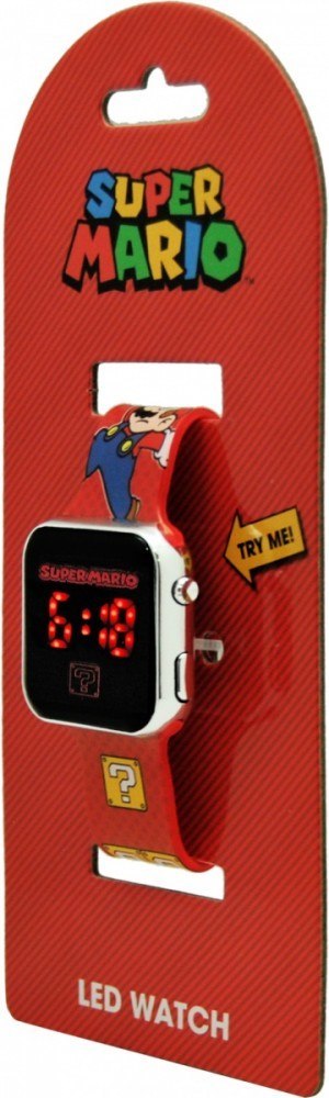 Zegarek led super mario czerwony