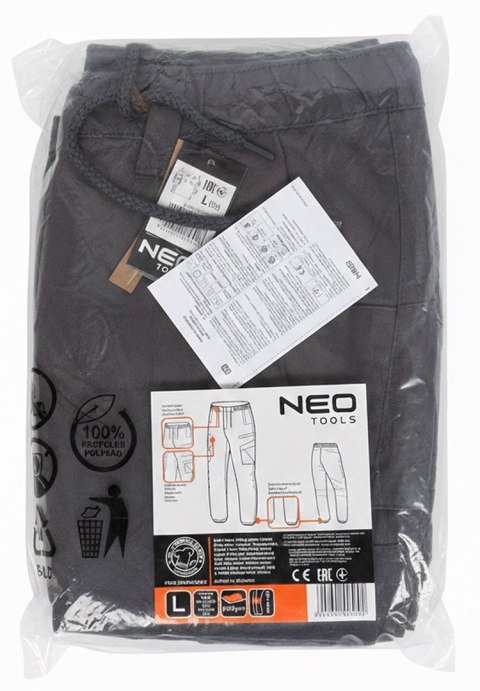 Spodnie robocze OUTDOOR, typu jogger, szare, rozmiar L