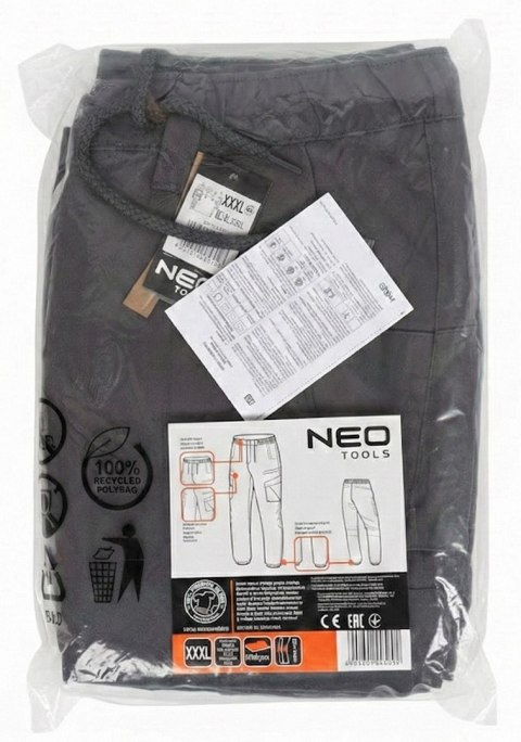 Spodnie robocze OUTDOOR, typu jogger, szare, rozmiar XXXL