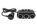 96-881# Rozgałęźnik zapalniczki samochodowej 1xwtyk/3xgniazdo+2xusb cs-35 kabel