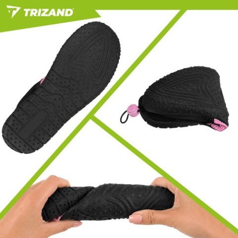 Buty do wody czarno-różowe- rozmiar 37 5mm Trizand