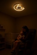 Lampa LED sufitowa plafon do pokoju dziecięcego ściemniana + pilot księżyc biała
