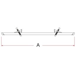 Szyna Fiamma Rail Premium do bagażnika rowerowego - 128 cm