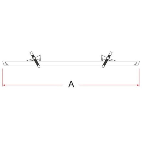 Szyna Fiamma Rail Premium do bagażnika rowerowego - 128 cm
